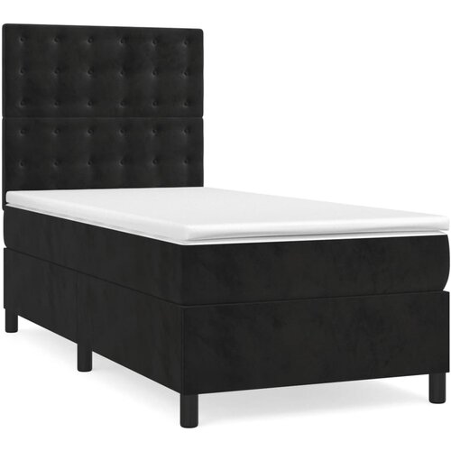 Maison Chic Box spring postelja - Vzmetna postelja z vzmetnico črna 100x200 cm žamet SL7002, (21886732) Slike