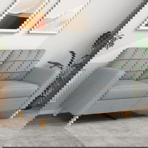 vidaXL dvosed svetlo siv 120 cm blago Cene