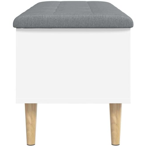 VidaXL klupa za pohranu bijela 102x42x46 cm od konstruiranog drva Slike