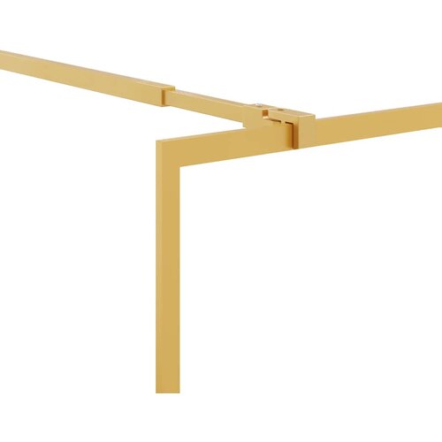  Stijenka za walk-in tu&amp;scaron; sa staklom ESG zlatna 115 x 195 cm Slike