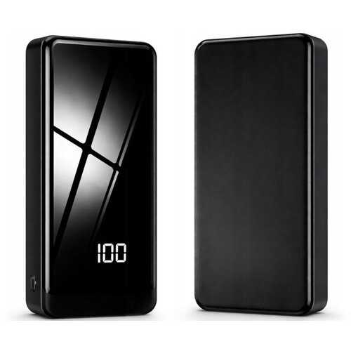  20000mAh prenosna baterija LED in 4x USB powerbank LCD črna Slike