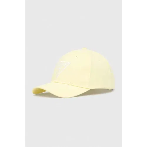 Guess Bombažna bejzbolska kapa rumena barva
