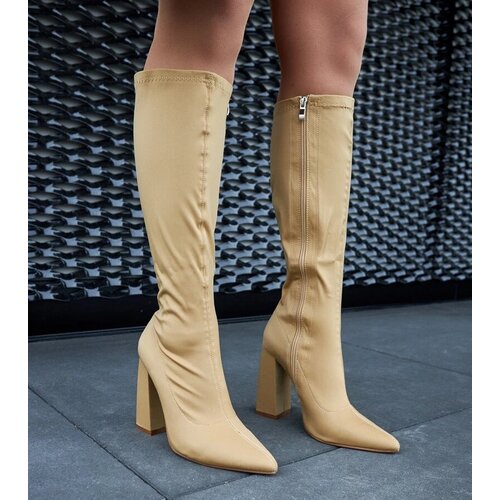 D/CEO Gemre Beige high heeled boots Kemp Slike