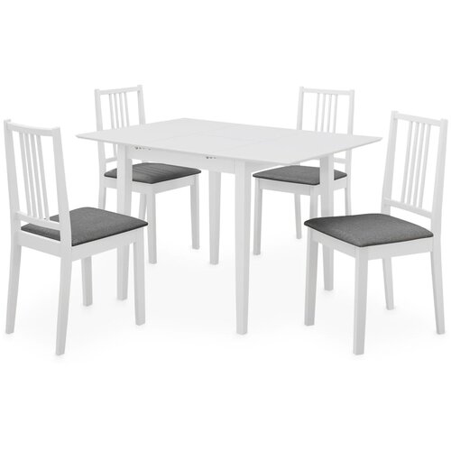 vidaXL 5-dijelni blagovaonski set od MDF-a bijeli Cijene
