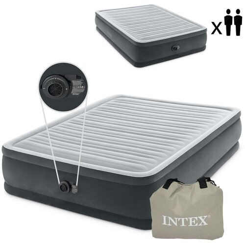 Intex madrac na napuhavanje 203 x 152cm sivi Cene