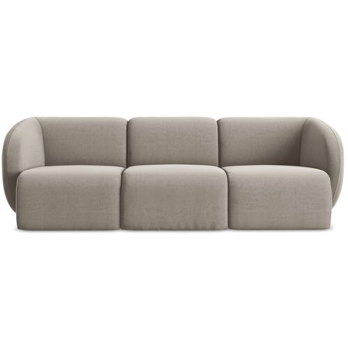 Makamii Svjetlo smeđa baršunasti sofa 244 cm Lani – Cene