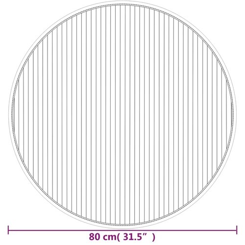  Okrugli tepih tamnosmeđi 80 cm bambus - Tamno smeđa 80 cm Slike
