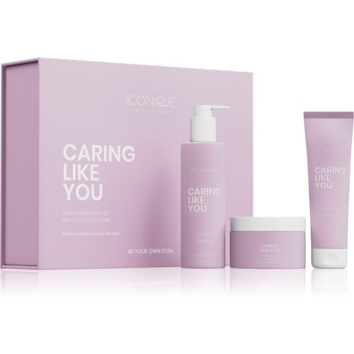 ICONIQUE Professional DREAMING BIG LIKE YOU Volume &amp;amp; Thickness Set: Shampoo 250 ml, Leave-in treatme set za suhe in po&amp;scaron;kodovane lase Slike