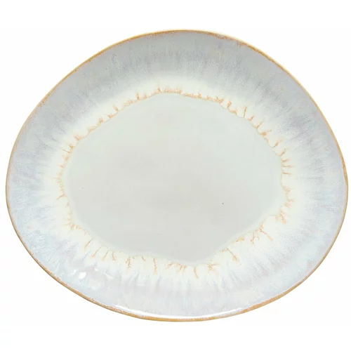 Costa Nova Bijeli ovalni tanjur od kamenine Brisa, ⌀ 27 cm