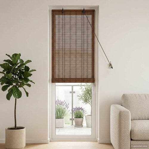 Rolo zavjesa Smeđa 40 x 220 cm Bambus Cene