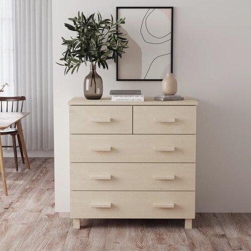 The Living Store Komoda HAMAR medeno rjava 79x40x80 cm trdna borovina - Komoda, (21837250) Cene
