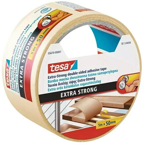 Tesa Dvostruko ljepljiva traka za tepih Extra Strong (D x Š: 5 m x 50 mm)