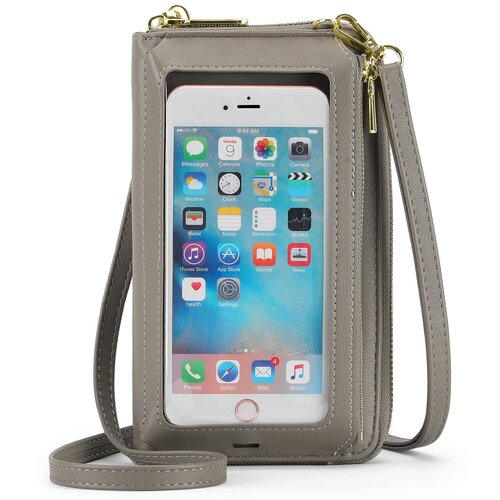 INF torba za telefon s prečnim zaslonom na dotik - ženska mini torbica proti kraji grey, (5000080068) Cene