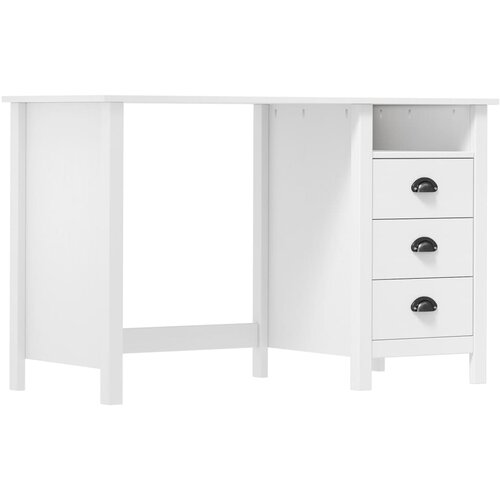  Radni stol Hill s 3 ladice 120 x 50 x 74 cm od masivne borovine Slike