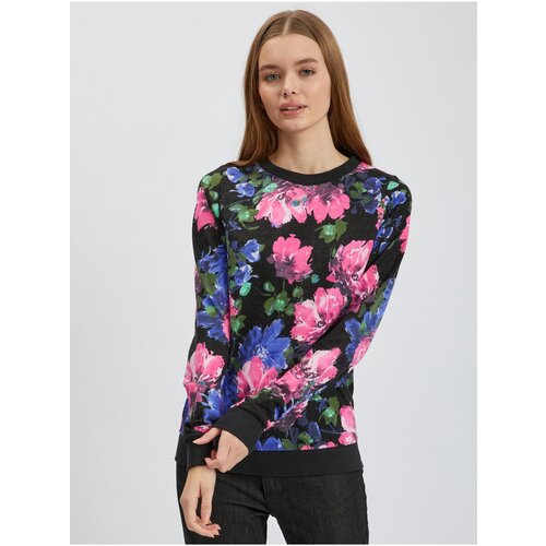 Orsay Pink-Black Women Floral Sweatshirt - Women Slike