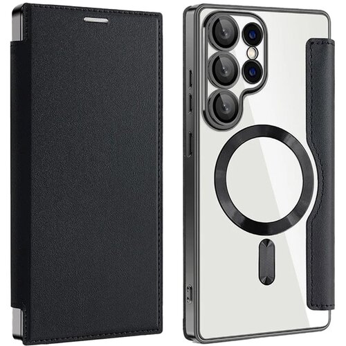  Maska za Samsung S25 Ultra/ S938B crna na preklop Coral Mag Case Book Slike