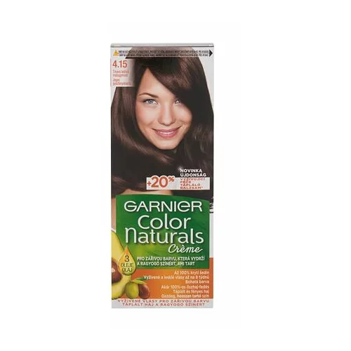 Garnier color naturals Créme trajna sijoča barva za lase 40 ml odtenek 4,15 frosty dark mahogany