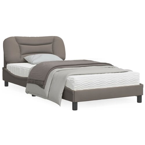 VidaXL Posteljni okvir z LED lučkami taupe 100x200 cm tkanina Slike