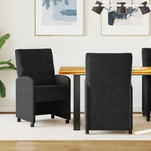  Blagovačke stolice s kotačima 2 pcs Crna 58 x 67 x 97 cm Bar&scaron;un Cijene