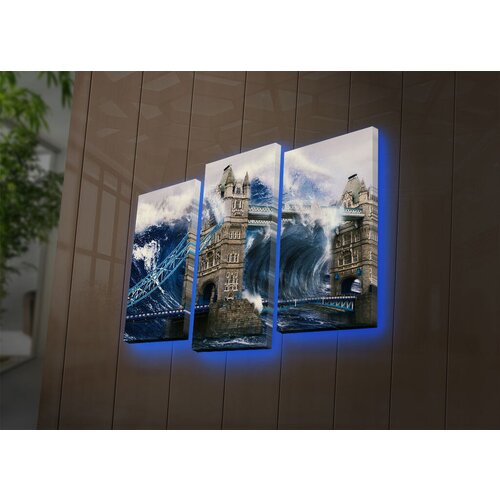 Wallity Set slika sa LED osvetljenjem 3PATDACT-29, 3 Dela Cene