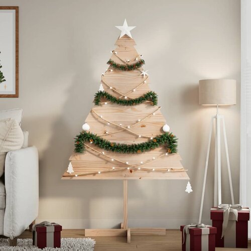 VidaXL Lesena novoletna jelka za okras 150 cm trden les Slike