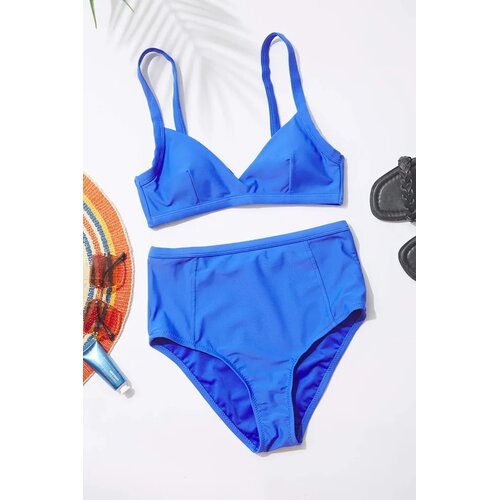 TRENDYOLMILLA Ženski gornji deo kupaćeg Tbess25Bu00020, Plavi Slike