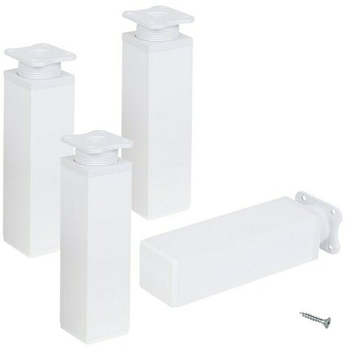 WALTECO Komplet nožica za namje&amp;scaron;taj (D x &amp;Scaron; x V: 4 x 4 x 15 cm, Nosivost: 50 kg, Plastika, 4 Kom.) Slike
