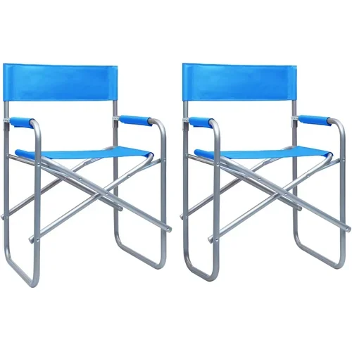  Redateljske stolice 2 kom čelične plave