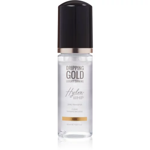 Dripping Gold Luxury Tanning Hydra Whip prozirna pjena za samotamnjenje za tijelo i lice nijansa Dark 150 ml
