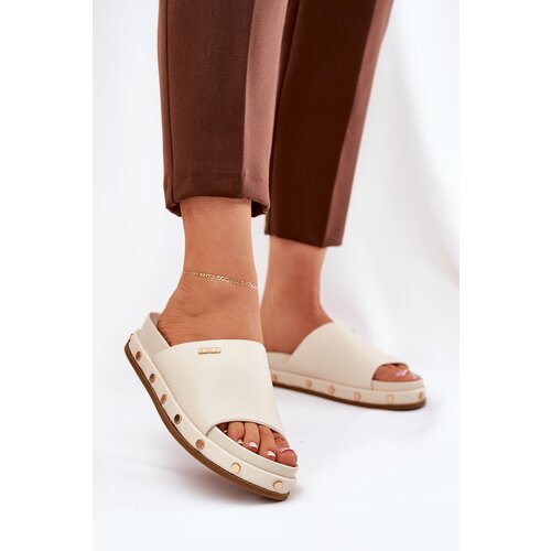 Big Star Women's platform sandals NN274A746 Beige Cene