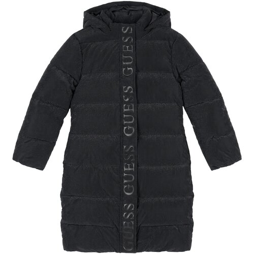 Guess Puhovke HOODED LS LONG PUFFER Črna Cene