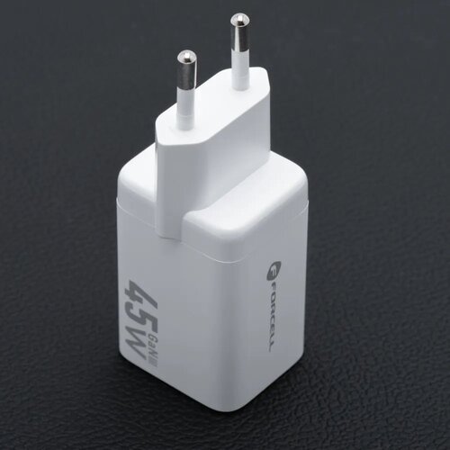  Punjač za telefone Forcell F-Energy Mini GaN III 2 x USB C PD QC4.0 45W VT-36B bijeli Slike