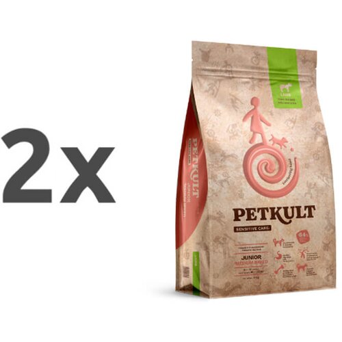 Petkult sensitive care junior, medium - jagnjetina 2 x 12 kg Cene