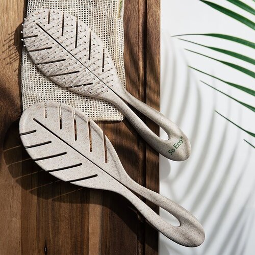 So Eco Biodegradable Detangling Leaf Brush biorazgradiva četka za mokru kosu 1 kom Slike