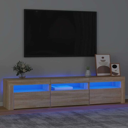 TV ormarić s LED svjetlima boja hrasta sonome 180 x 35 x 40 cm Cijene