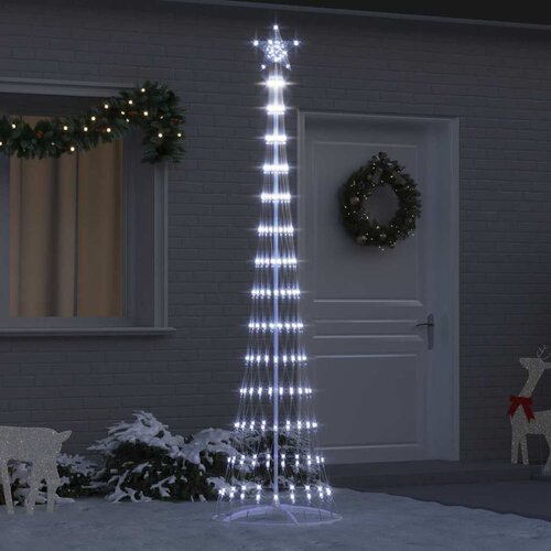  LED božićno drvce s stalakom Hladna bijela 250 cm Metal Cene