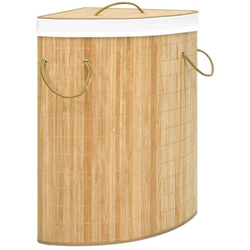 VidaXL Kutna ko&amp;scaron;ara za rublje od bambusa 60 L Slike