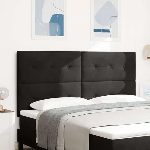 LED Glavna postelja Črna 90 cm Žamet, (22051152) LED Glavna postelja Črna 90 cm Žamet, (22051152)