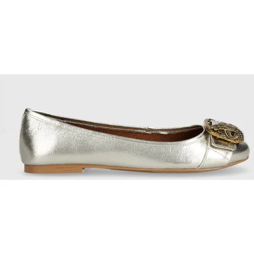 Kurt Geiger London Usnjene balerinke Mayfair Ballerina srebrna barva, 9989763109