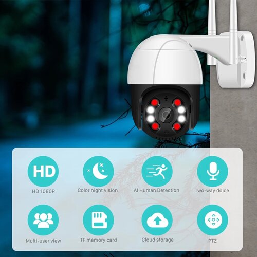  ptz 8MPX wifi kamera abq A8 sa autotracking funkcijom i led svetlima Slike