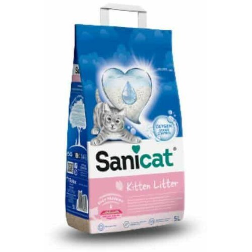 Sanicat negrudvajući posip za mačke kitten 5 l Cene
