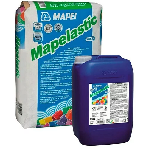 MAPEI Dvokomponentni premaz Mapelastic (Namijenjeno za: hidroizolaciju balkona, terasa, kupaonica i bazena, zaštitu betonskih površina i pregradnih zidova)