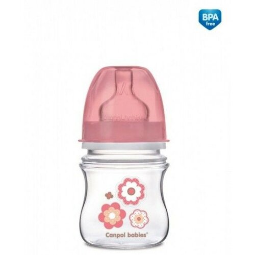 Canpol flašica široki vrat, antikolik easy start, newborn baby, pink120ML - 35/216PINK Slike