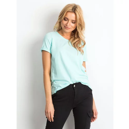 Fashion Hunters Basic mint cotton t-shirt for women
