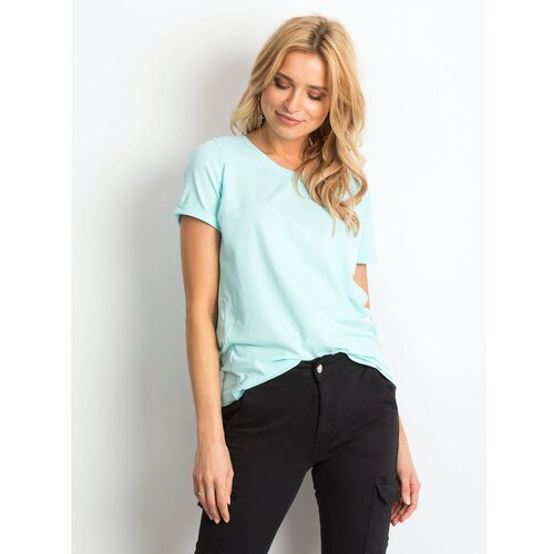 Fashion Hunters Basic mint cotton t-shirt for women Slike