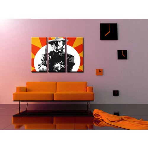  Ročno izdelana slika POP Art Clint Eastwood 3-delna  (POP ART) Cene