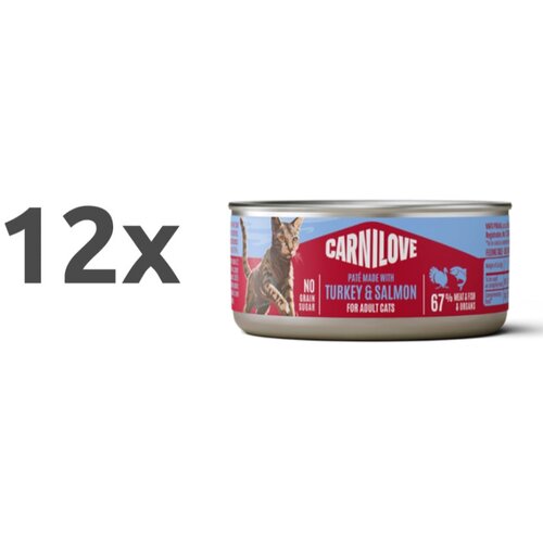 Carnilove Cat Adult konzerva, pate - puran in losos - 100 g 12 x 100 g Cene