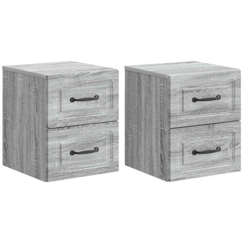  Stenski nočni omarici 2 pcs Siva Sonoma 34,5 x 33 x 40 cm, (5000233506) Cene