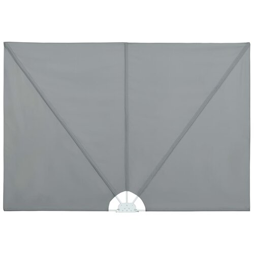  Sklopiva bočna tenda siva 400 x 200 cm Slike