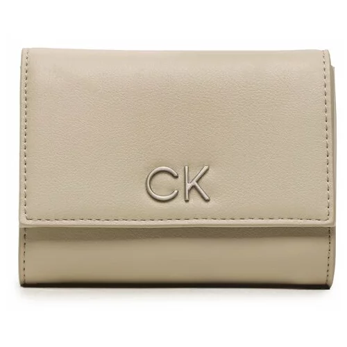 Calvin Klein Velika ženska denarnica Re-Lock Trifold Md Pbl K60K610969 Bež
